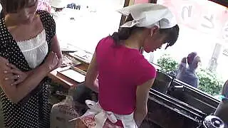 Toy fucking the shop keeper in the middle of the day