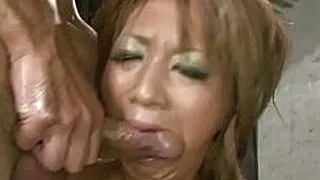 Hardcore steaming trio scene Juri Sawaki big tits oil slicked licking brings steamy blowjob