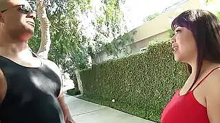 Half Asian Chubby BBW MILF with Biggest natural saggy Tits Pick Up and tricked to Interracial Casting Fuck
