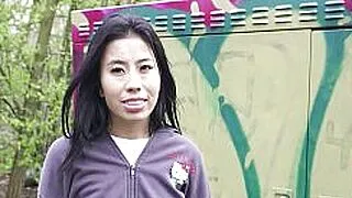 GERMAN SCOUT - Tiny 43kg half Asian Teen Lore Pick Up for First Time Casting Fuck