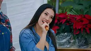 Sexy Asian babe Eva Lovia fucked in the market