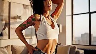Asian woman sexualizing