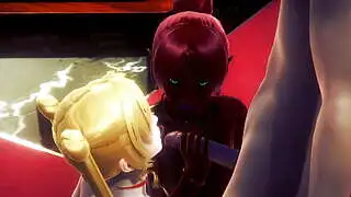 Zelda Hentai - Gerudo woman sex sucking handjob and fucked - Japanese Asian Manga Anime Film Game Porn