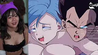 HOT DRAGONBALL HENTAI REACTION CUTE ASIAN STREAMER ExotiqFox Solo Gooner Girl Masturbation Hentai Reaction Funny Vegeta Bulma