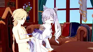 Genshin Impact Hentai - Aether x Ganyu Blowjob and fucked - Japanese Asian Manga Anime Game Porn
